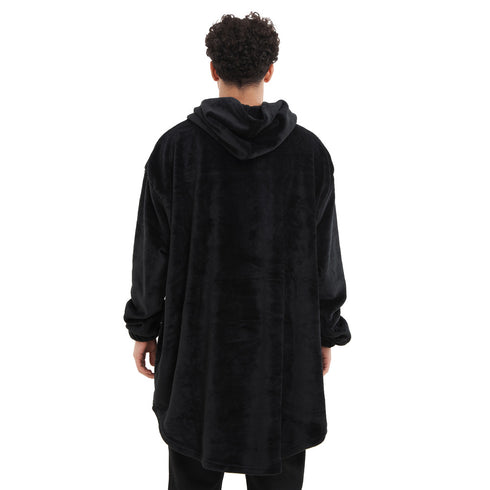 Snuggs Blanket Hoodie Black Christmas Tree Pocket